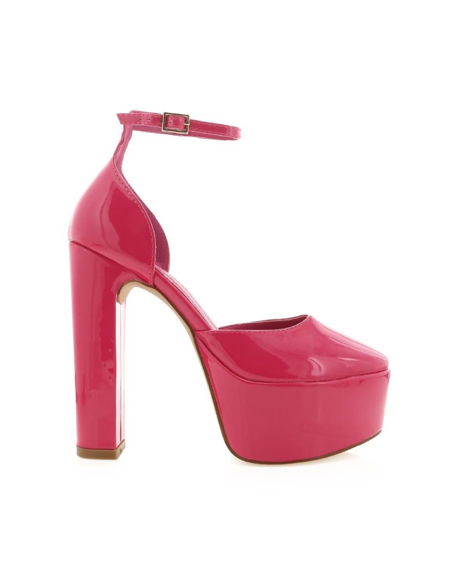 Women Billini Block Heels | Caddie Wild Berry Patent