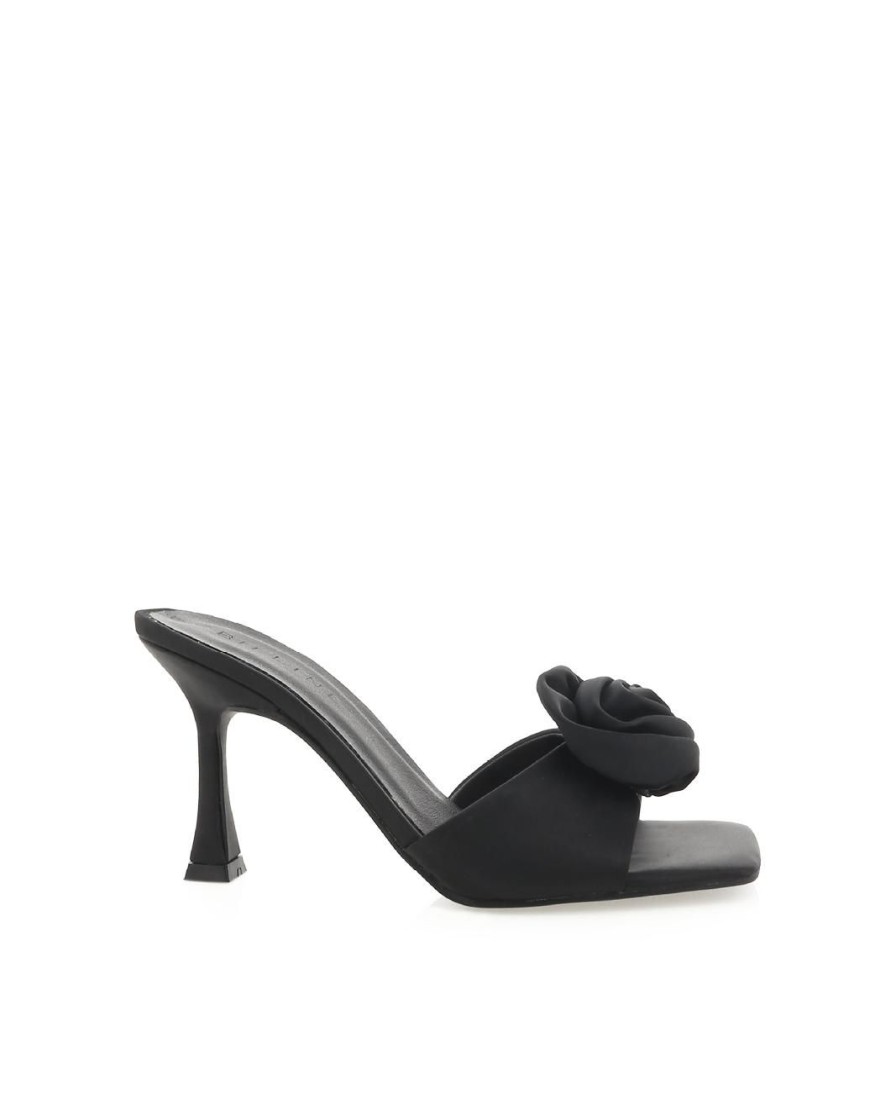 Women Billini Heels | Quinella Black Satin