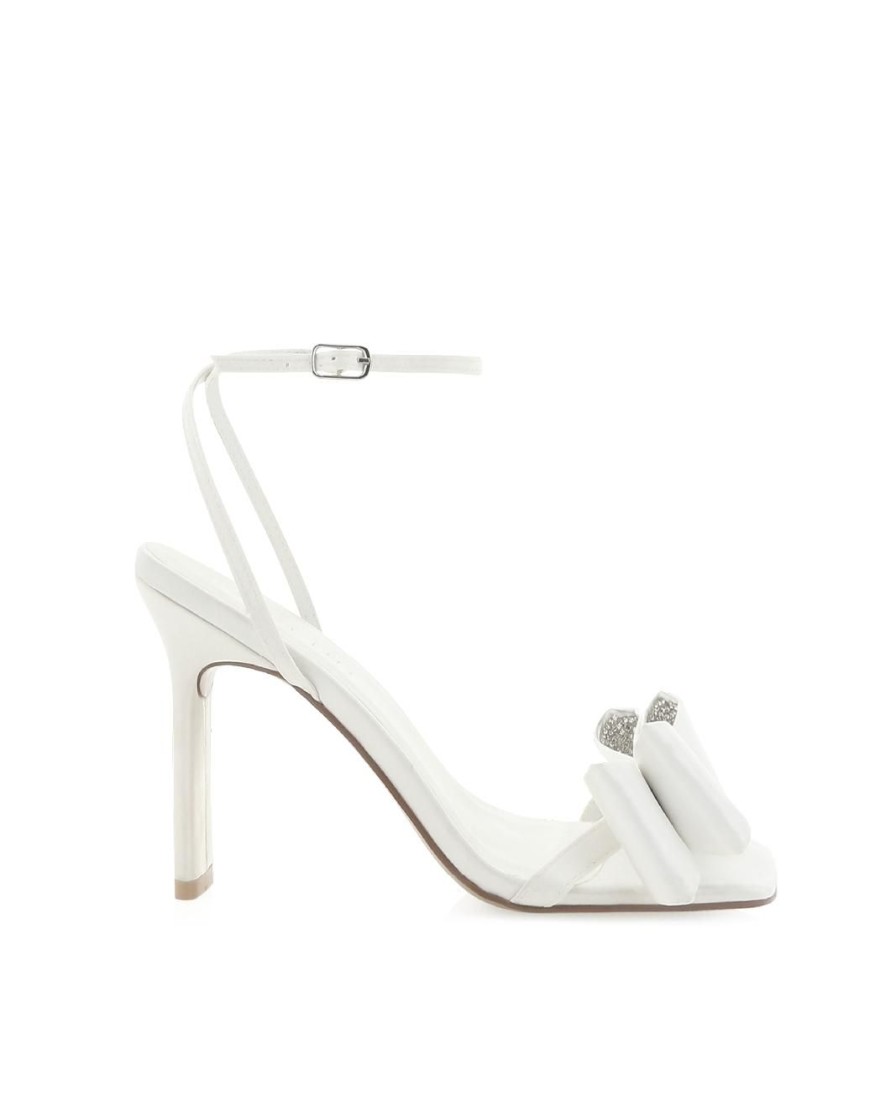 Women Billini Heels | Xaris White Satin