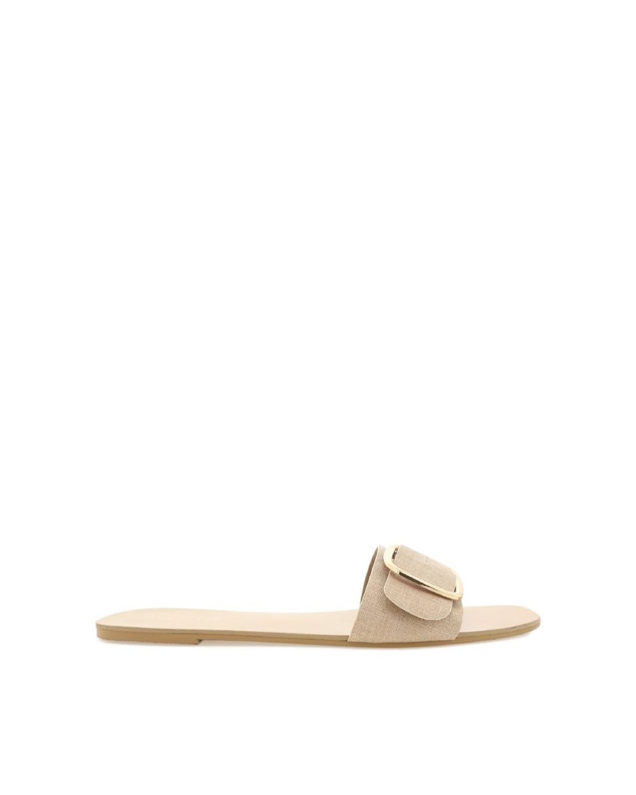 Women Billini Slides | Gusta Vanilla Linen