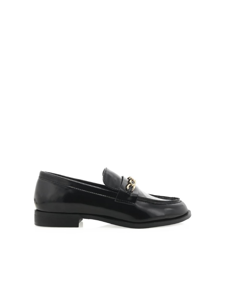 Women Billini Flats | Kimmy Black Semi Patent