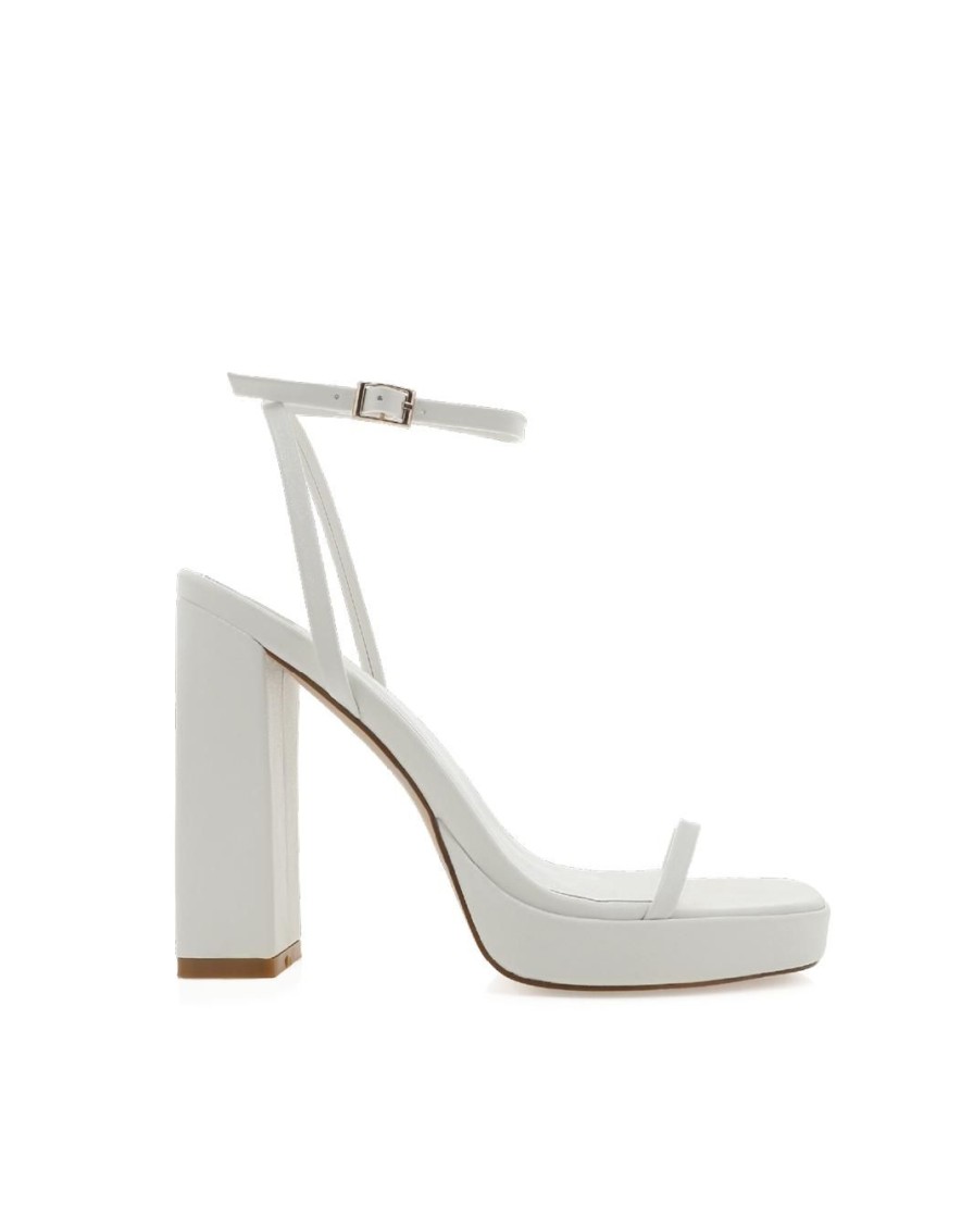 Women Billini Block Heels | Tahni White