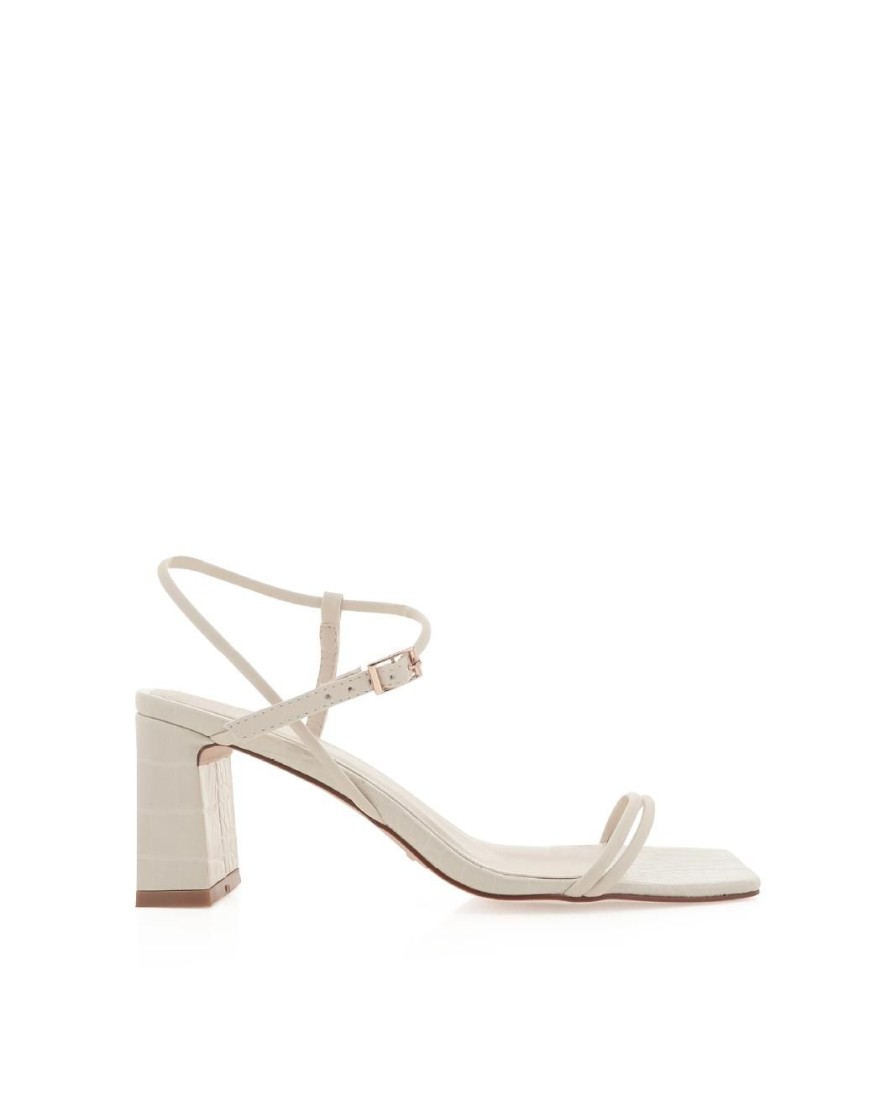 Women Billini Block Heels | Isobella Bone Croc