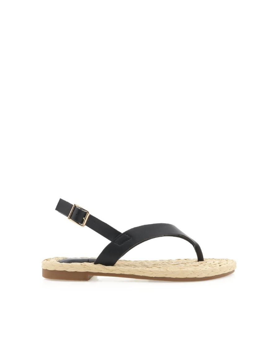 Women Billini Flats | Hakan Black Natural