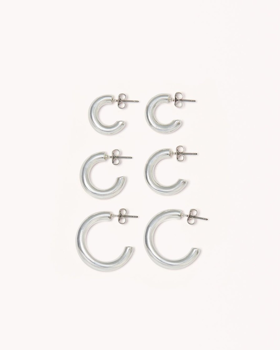 Women Billini Jewelry | Garda Earring 3 Pack Sterling Silver