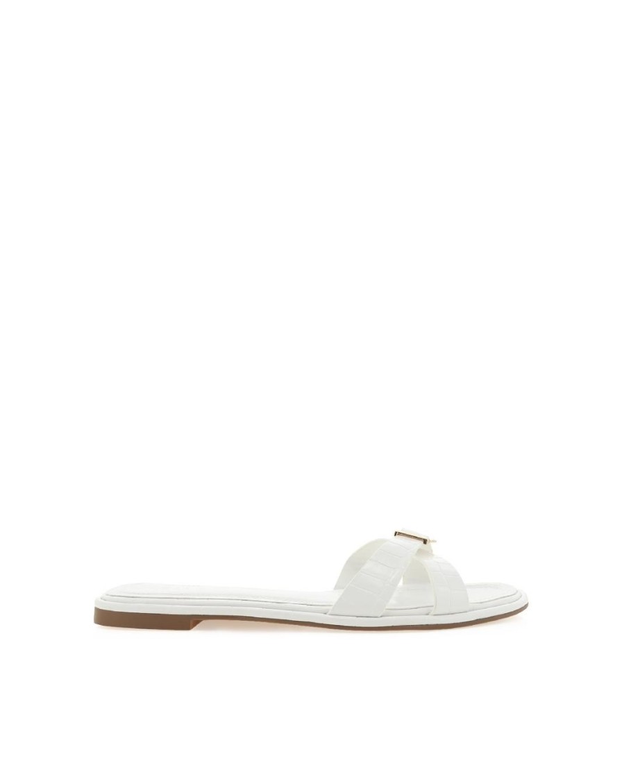 Women Billini Slides | Perline Bone Croc