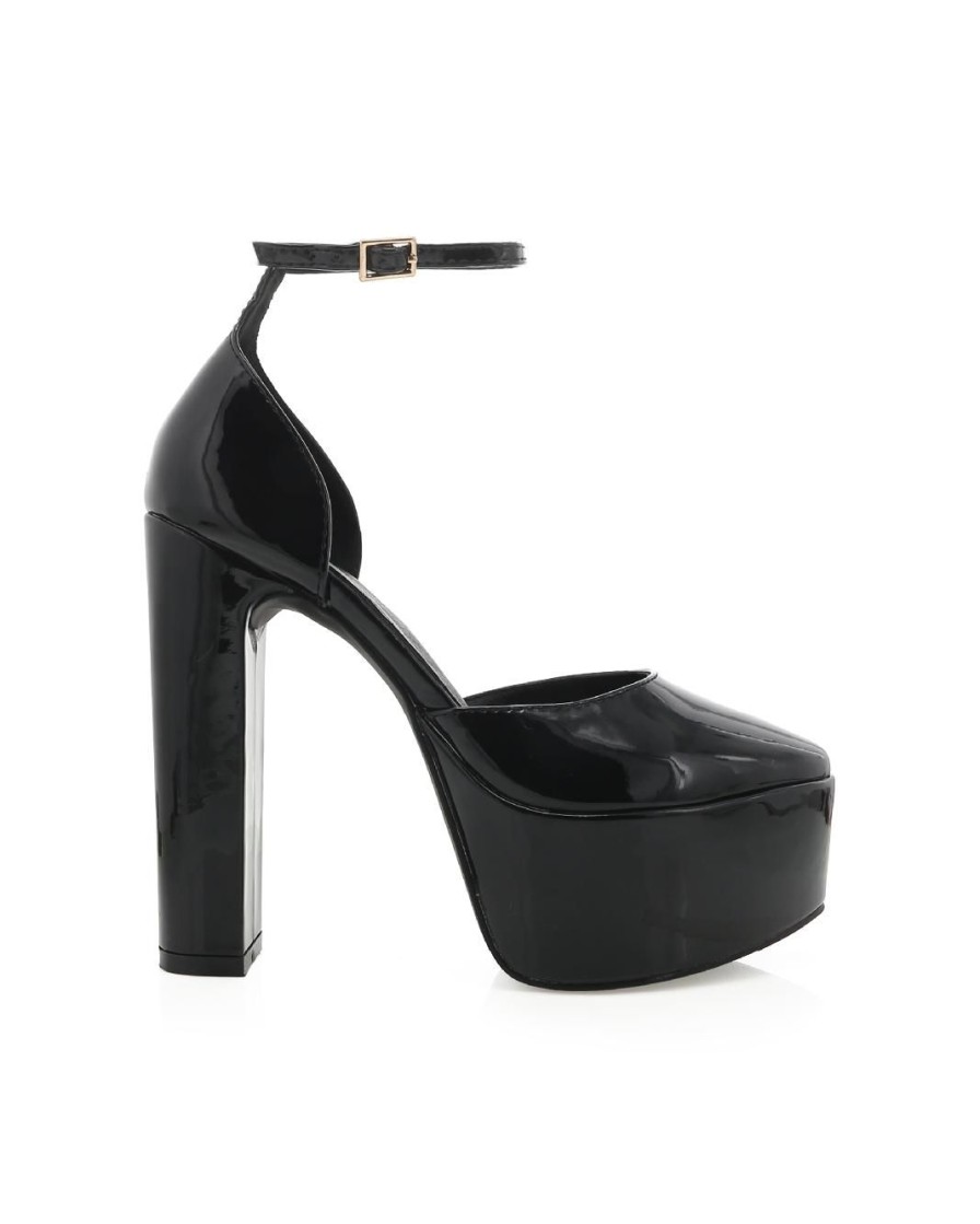 Women Billini Heels | Caddie Black Patent