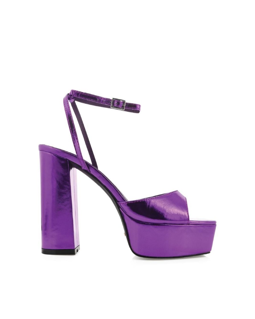 Women Billini Heels | Myles Purple Metallic