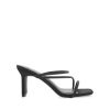 Women Billini Mules | Femi Black Satin Diamante