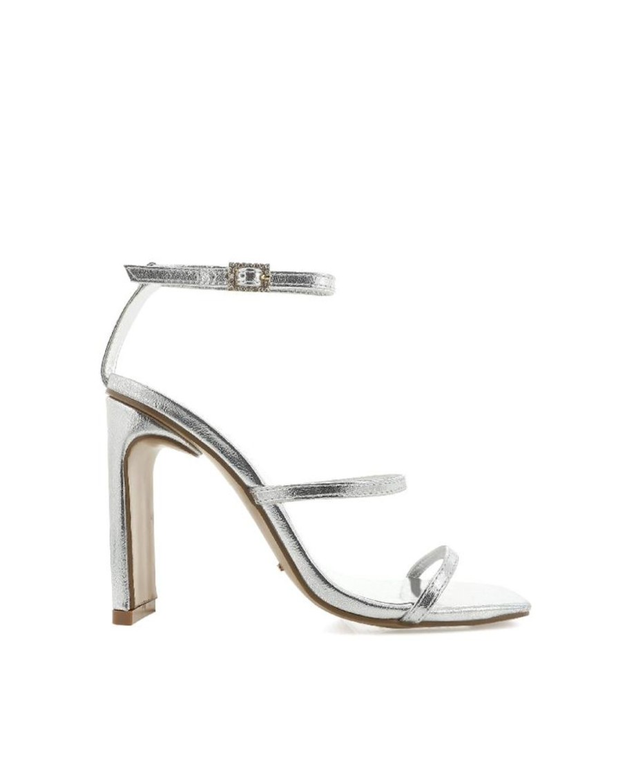 Women Billini Block Heels | Tiaka Silver