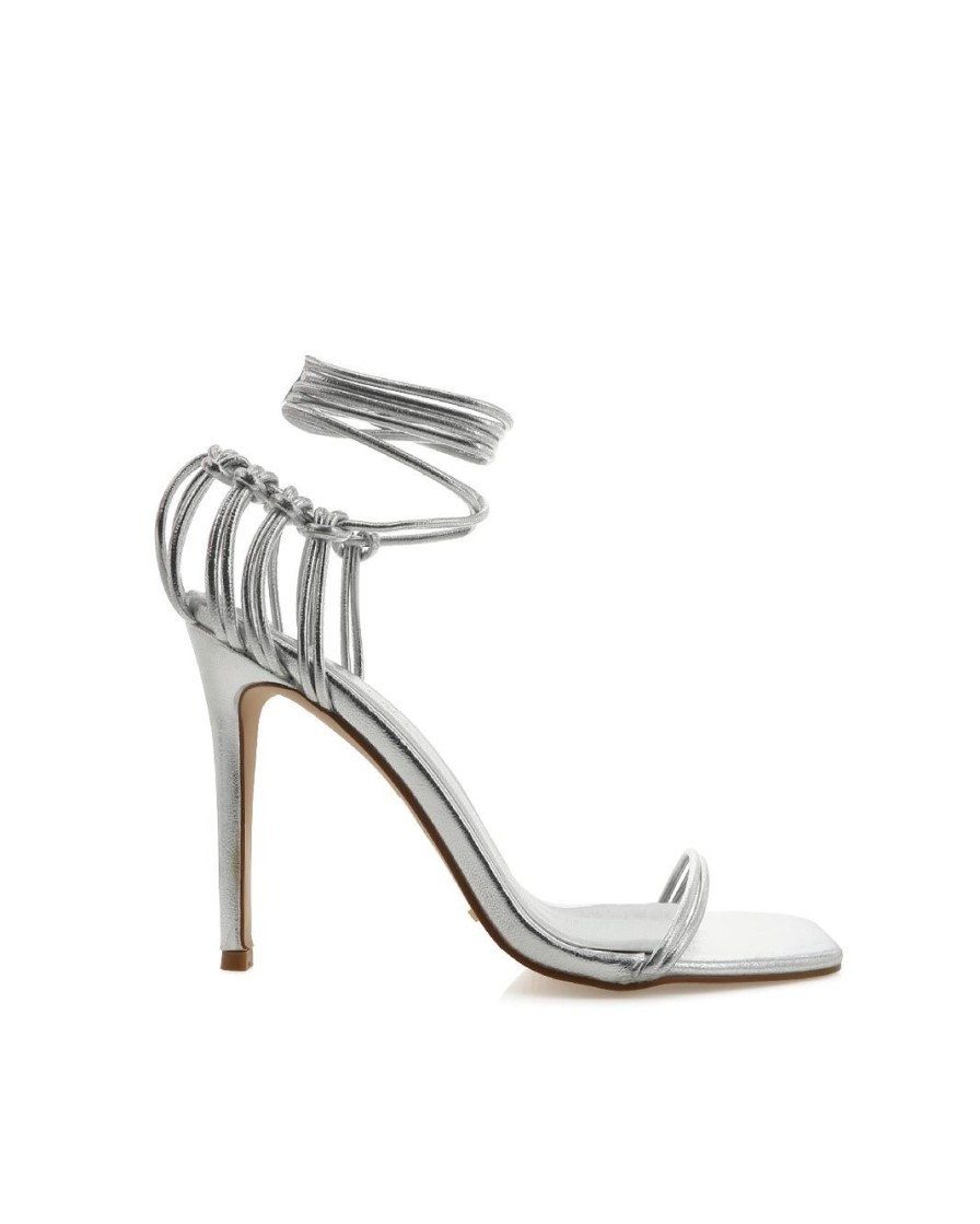 Women Billini Stilettos | Gracey Silver Metallic