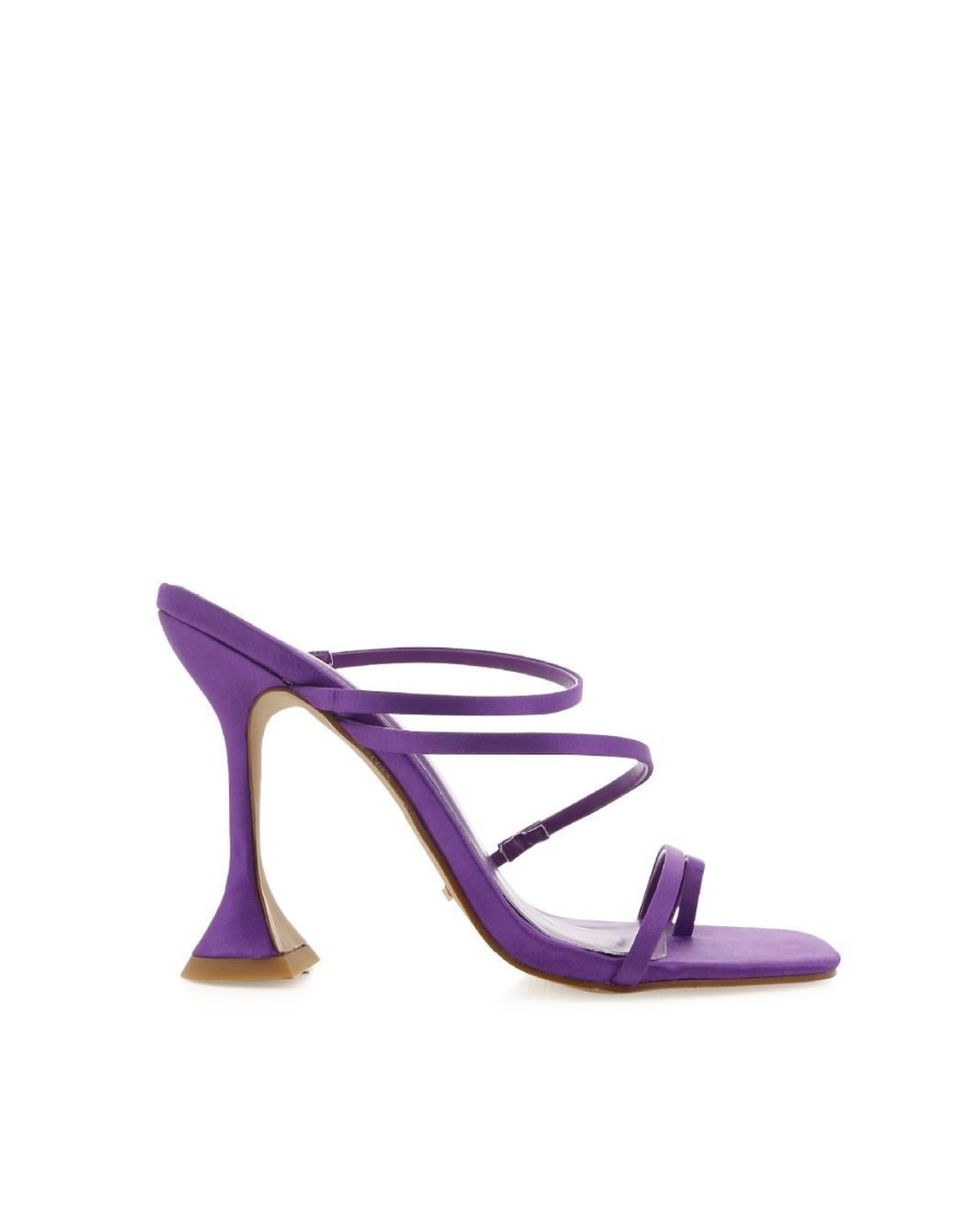 Women Billini Mules | Immy Purple Satin