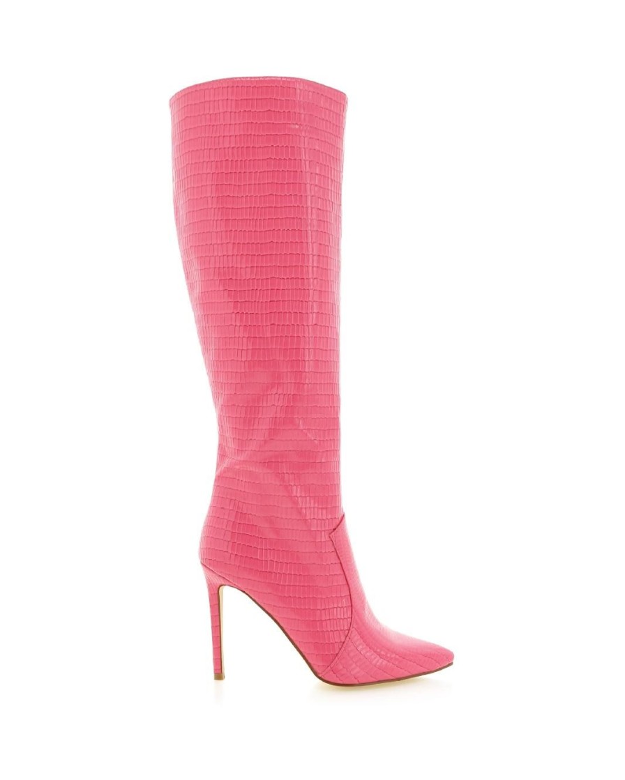 Women Billini Boots | Eilish Pink Patent Croc