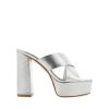 Women Billini Block Heels | Madeleine Silver Metallic