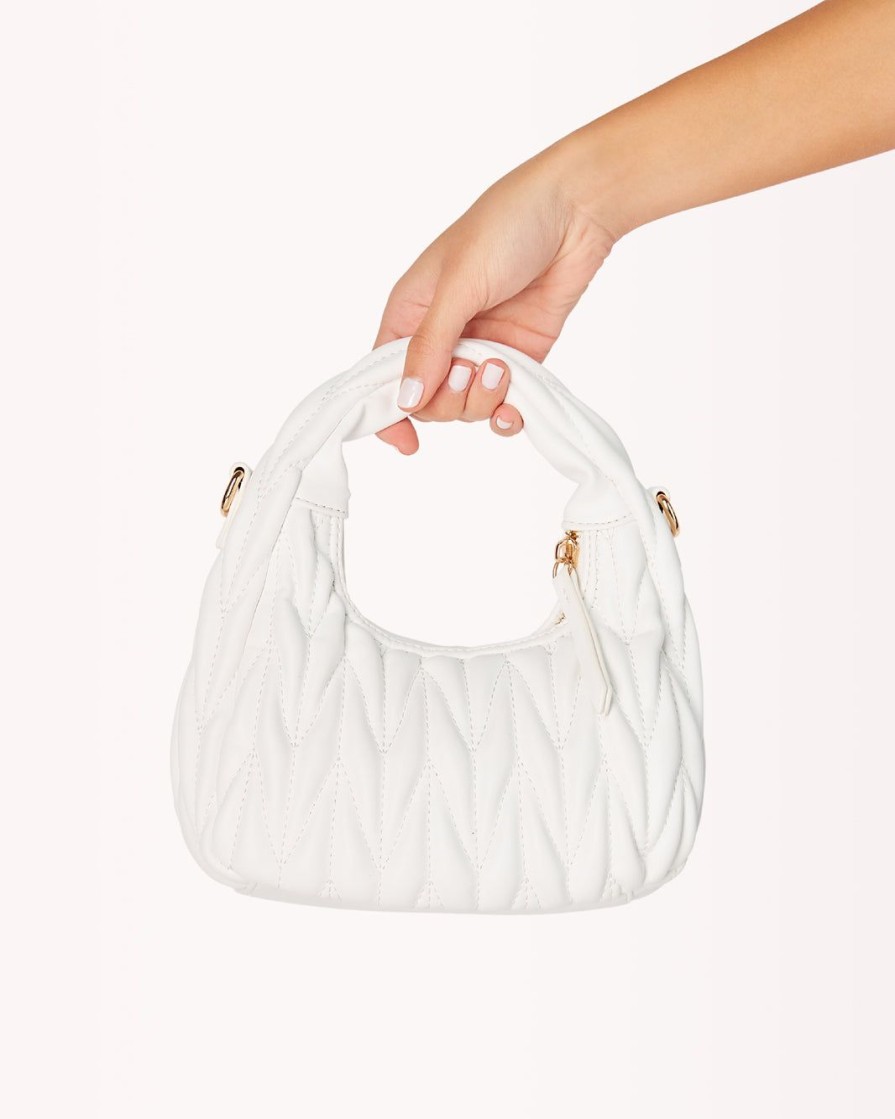 Women Billini Bags | Morgan Handle Bag White Quilted