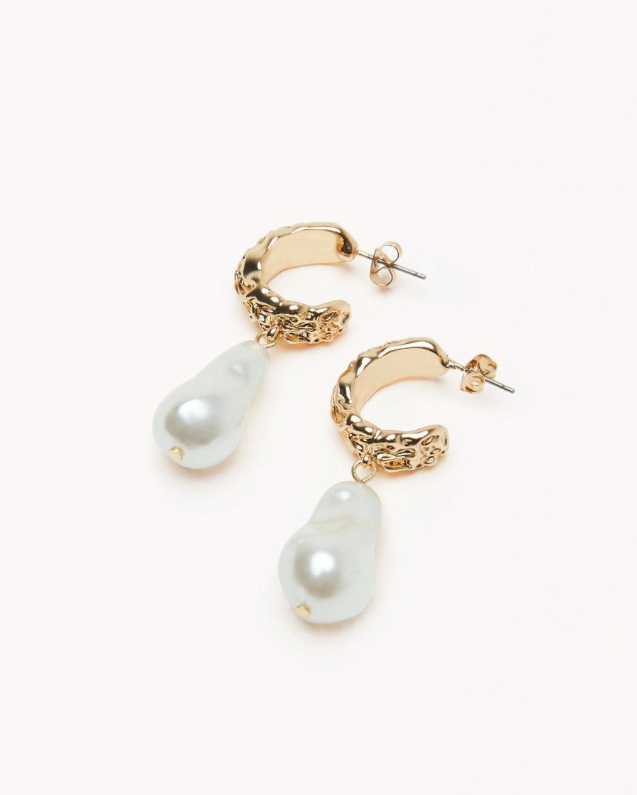 Women Billini Jewelry | Perta Earring Gold Pearl