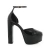 Women Billini Block Heels | Caddie Black Patent