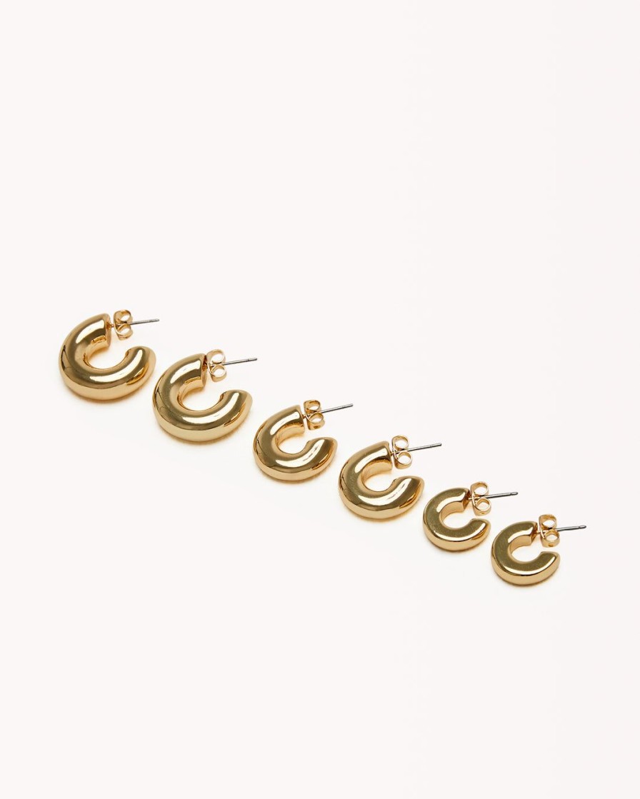 Women Billini Jewelry | Frida Gold Plated Earring Pack Gold Plated 18K